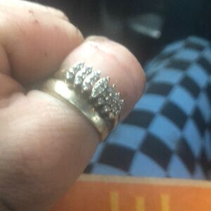 Vintage CI 10k 21 diamond Anniversary cocktail ring